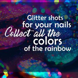 PERPAA Set Of 4 Glitter Light Flashing Sparkly Gel Nail Polish - 5ml Each image 4