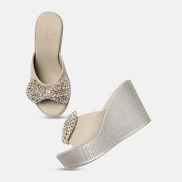 Marc Loire Bow Detailed Wedge Heels-image-55