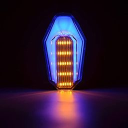 ELTRON TURBO Imported DC Power Super Quality U SHAPE Style Bright Blinker LED Indicators Universal For All Bikes, Motorcycles Turn Signal Lights (Pack of 4, Amber With Blue) image 2
