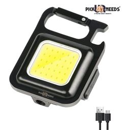 Pick Ur Needs Rechargeable Mini Cute Pocket Keychain LED Emergency Torch Lantern Light Magnet with Folding Bracket Bottle(Pack of 3) image 2