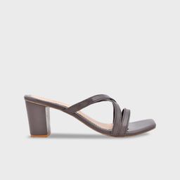 GLAMZKART Cross Strap Open Toe Block Heels image 2