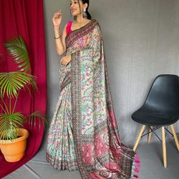 Mitera Floral Printed Saree-image-64