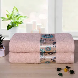 RANGOLI Grey 2 Pieces 450 GSM Cotton Bath Towels-picture-8