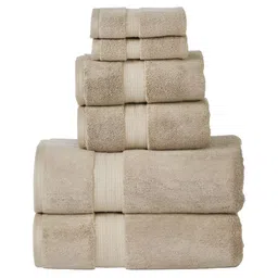 SENSES Taupe 6 pieces Cotton 600 GSM Towel Set-image-70