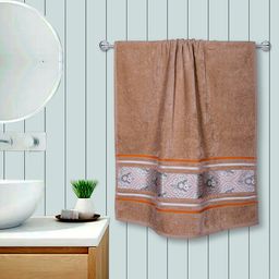 RANGOLI Pack Of 3 Beige Solid 450 GSM Cotton Towel Set-33