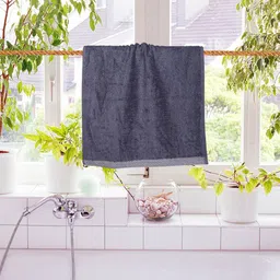RANGOLI Beige & Grey 4 Pieces 600 GSM Organic Bamboo Hand Towels-93