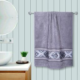 RANGOLI Grey 2 Pieces 450 GSM Cotton Bath Towels-22