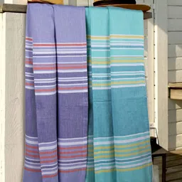 BIANCA Set Of 2 Striped 233 GSM Organic Cotton Bath Towels-10