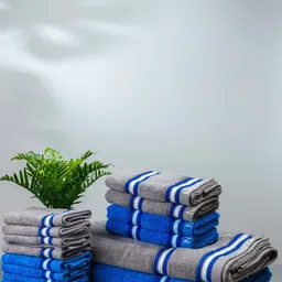Nautica Set Of 14 Solid 500 GSM Pure Cotton Towels Set-37