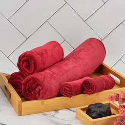 Black gold Solid Microfiber Towel Set-8