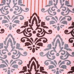 RANGOLI Emperial Pink & Grey Set Of 3 Printed 450GSM Pure Cotton Towel Set image 5