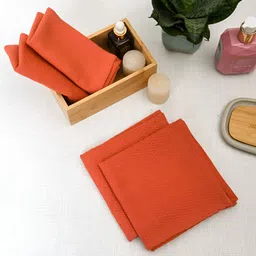 TARAN LIVING 4-Pcs Peach-Coloured 170 GSM Face Towels-8