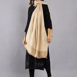 HANDICRAFT PALACE Women Floral Woven Design Shawl-picture-2