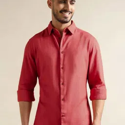 MISCHIEF MONKEY Classic Tailored Fit Spread Collar Long Sleeves Cotton Casual Shirt-image-32