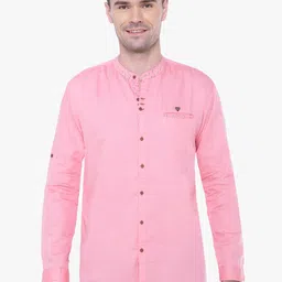Kuons Avenue Men Pink Smart Slim Fit Casual Shirt-image-75