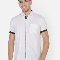 Kuons Avenue Men White Smart Slim Fit Casual Shirt-image-91