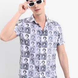 KETCH People & Places Printed Slim Fit Casual Shirt-image-89