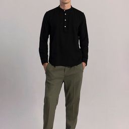 Snitch Black Classic Slim Fit Cotton Casual Shirt-image-133