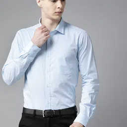 Park Avenue Pure Cotton Self-Design Slim Fit Formal Shirt-image-57