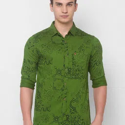 SPYKAR Men Green Cotton Casual Shirt-picture-17