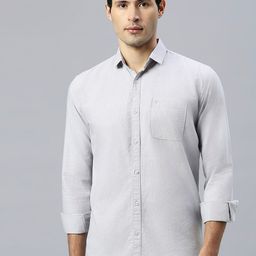 HJ HASASI Slim Fit Semi Sheer Cotton Casual Shirt-image-98