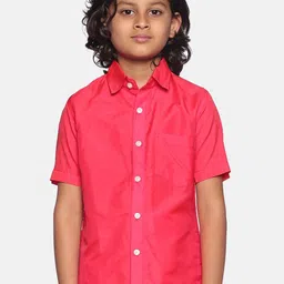 Sethukrishna Boys Pink Classic Semiformal Shirt-88