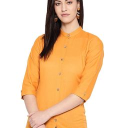 Vastraa Fusion Comfort Mandarin Collar Pure Cotton Casual Shirt-65