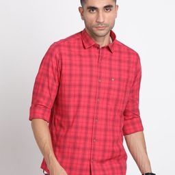 Turtle Relaxed Checked Slim Fit Cotton Casual Shirt-image-9