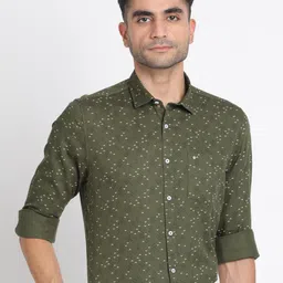 Turtle Men Abstract Printed Relaxed Slim Fit Pure Cotton Formal Shirt-image-41