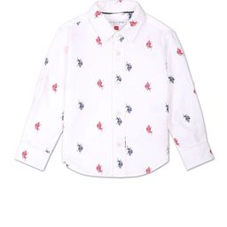 U.S. Polo Assn. Kids Boys Brand Logo Printed Pure Cotton Casual Shirt-picture-7