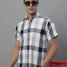 JAINISH Classic Buffalo Checked Pure Cotton Casual Shirt-image-8