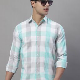 JAINISH Classic Gingam Checked Pure Cotton Casual Shirt-image-27