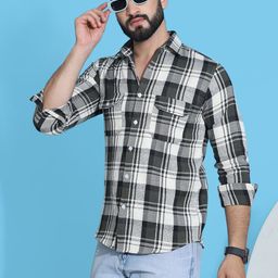 Indian Needle Classic Tartan Checked Pure Cotton Casual Shirt-picture-24