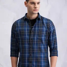 KETCH Men Slim Fit Tartan Checks Opaque Checked Casual Shirt-image-22