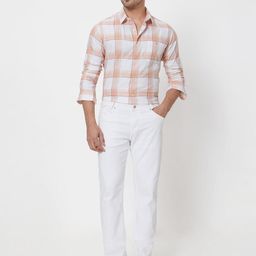Mufti Slim Fit Tartan Checked Casual Cotton Shirt-image-97