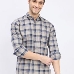 Duke Men Slim Fit Tartan Checks Opaque Checked Casual Shirt-image-105