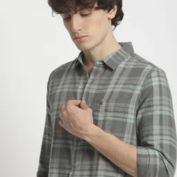 The Bear House Men Checked Pure Cotton Slim Fit Casual Shirt-image-73