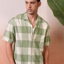 Locomotive Premium Dobby Textured Cuban Collar Oversized Shirt-image-19