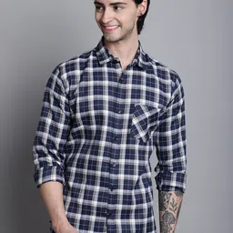 HANUMNTRA Comfort Tartan Checks Casual Shirt-picture-15