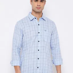 Duke Slim Fit Grid Tattersall Checked Casual Cotton Shirt-image-19
