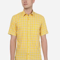 Greenfibre Smart Fit Checked Pure Cotton Casual Shirt-image-23