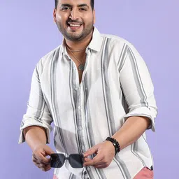 Instafab Plus Classic Striped Cotton Casual Shirt-picture-25