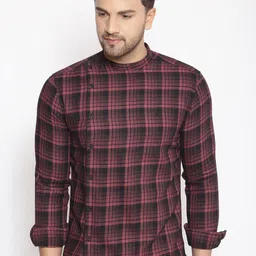 SHOWOFF Men Standard Slim Fit Opaque Checked Casual Shirt-image-58
