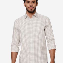 Greenfibre Checked Spread Collar Pure Cotton Casual Shirt-picture-14