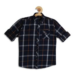 CAVIO Boys Checked ComfortSpread Collar Cotton Casual Shirt-image-22