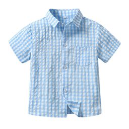 StyleCast Boys Blue Checked Cotton Casual Shirt-image-12