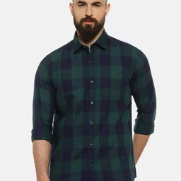 Campus Sutra Men Green Tartan Checks Checked Casual Shirt-picture-34