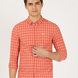Wrangler Men Slim Fit Grid Tattersall Checked Casual Cotton Shirt-image-18