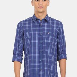 Arrow Sport Men Blue Checked Casual Shirt-picture-21