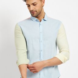 CAMLA Spread Collar Cotton Casual Shirt-image-10